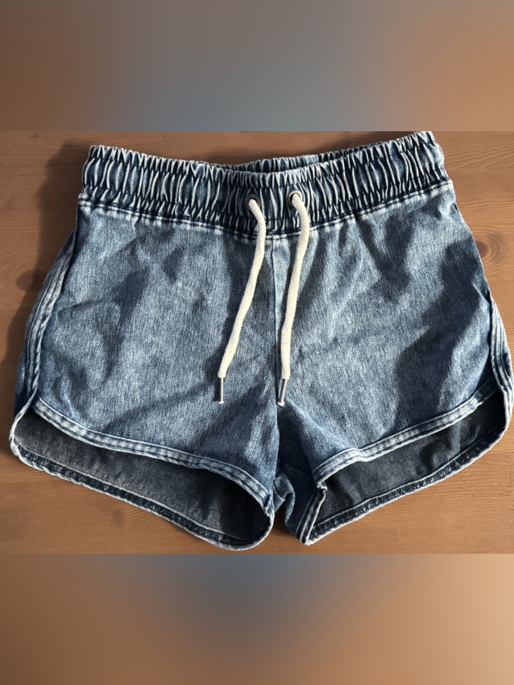 Ardene Light Blue Denim-Style Athletic Shorts